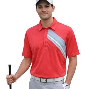 Sligo Men's Colorblock Collared Short Sleeve Activewear Golf Shirt Size Large
